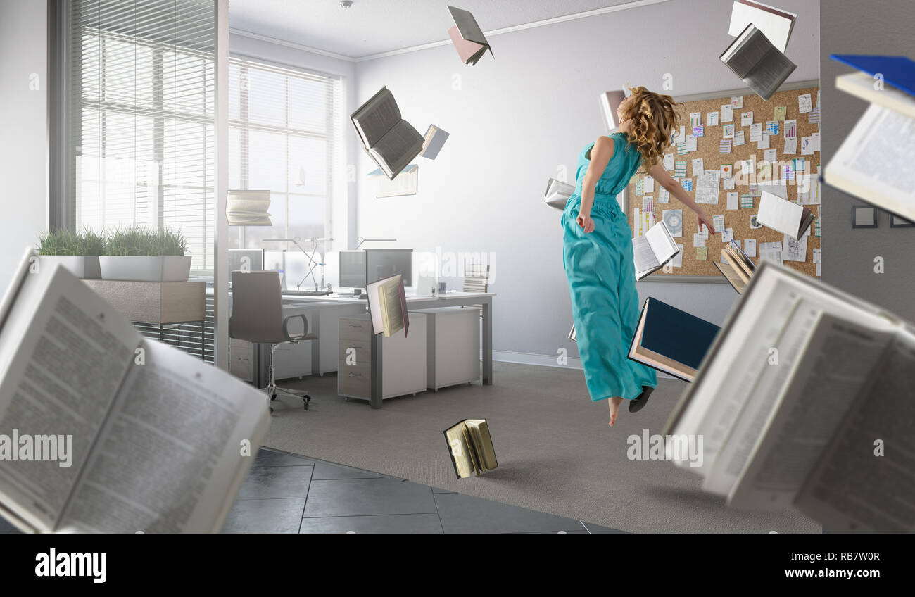Beim Lesen Ihrer entfernt. Mixed Media Stockfoto