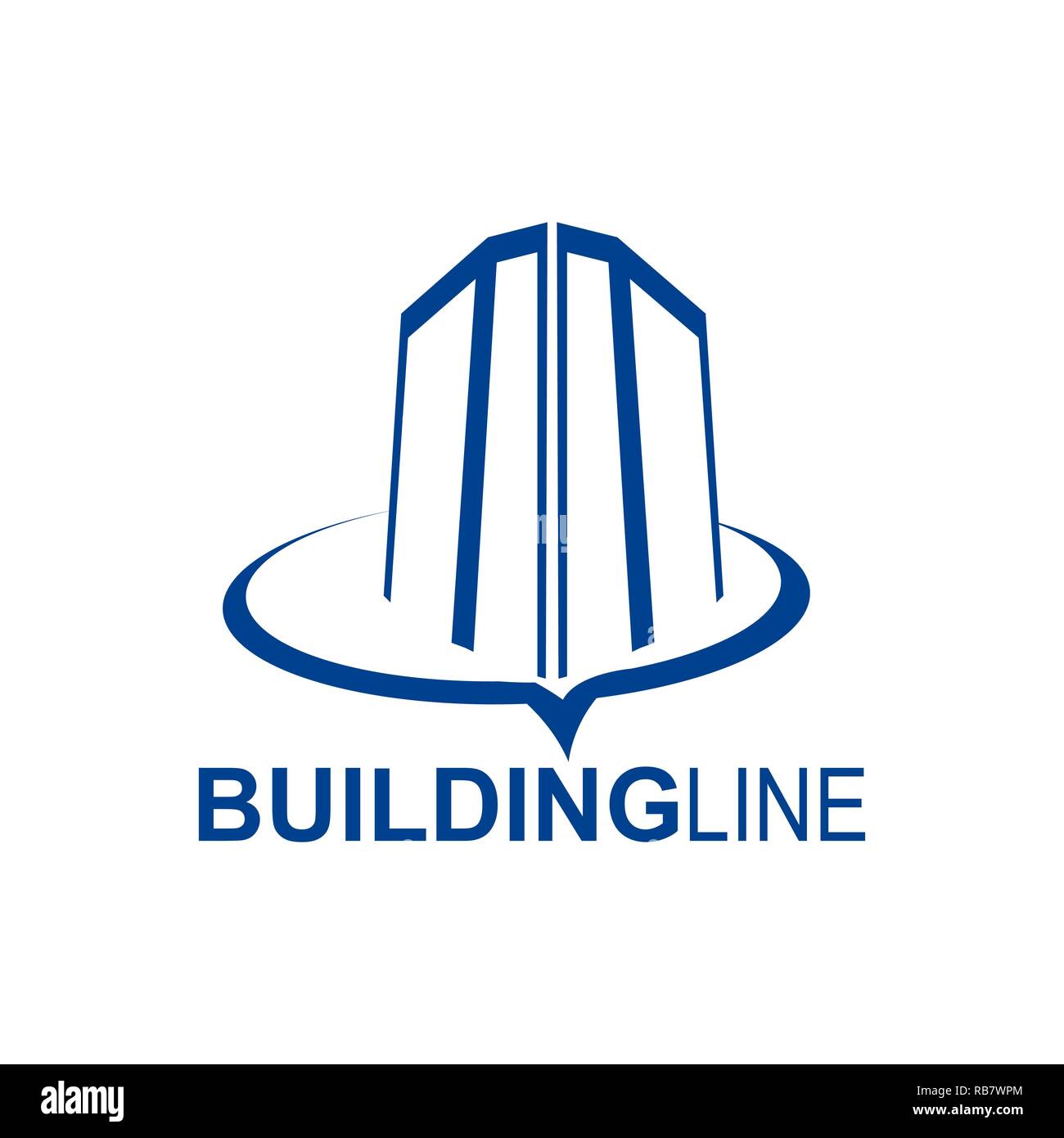 Gebäude line logo Konzept Design vorlage Idee für Immobilien bussines Stock Vektor