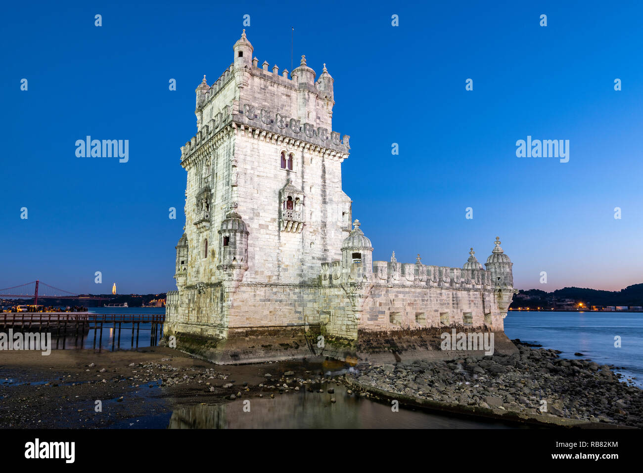 Turm von Belem, Belem, Lissabon, Portugal Stockfoto