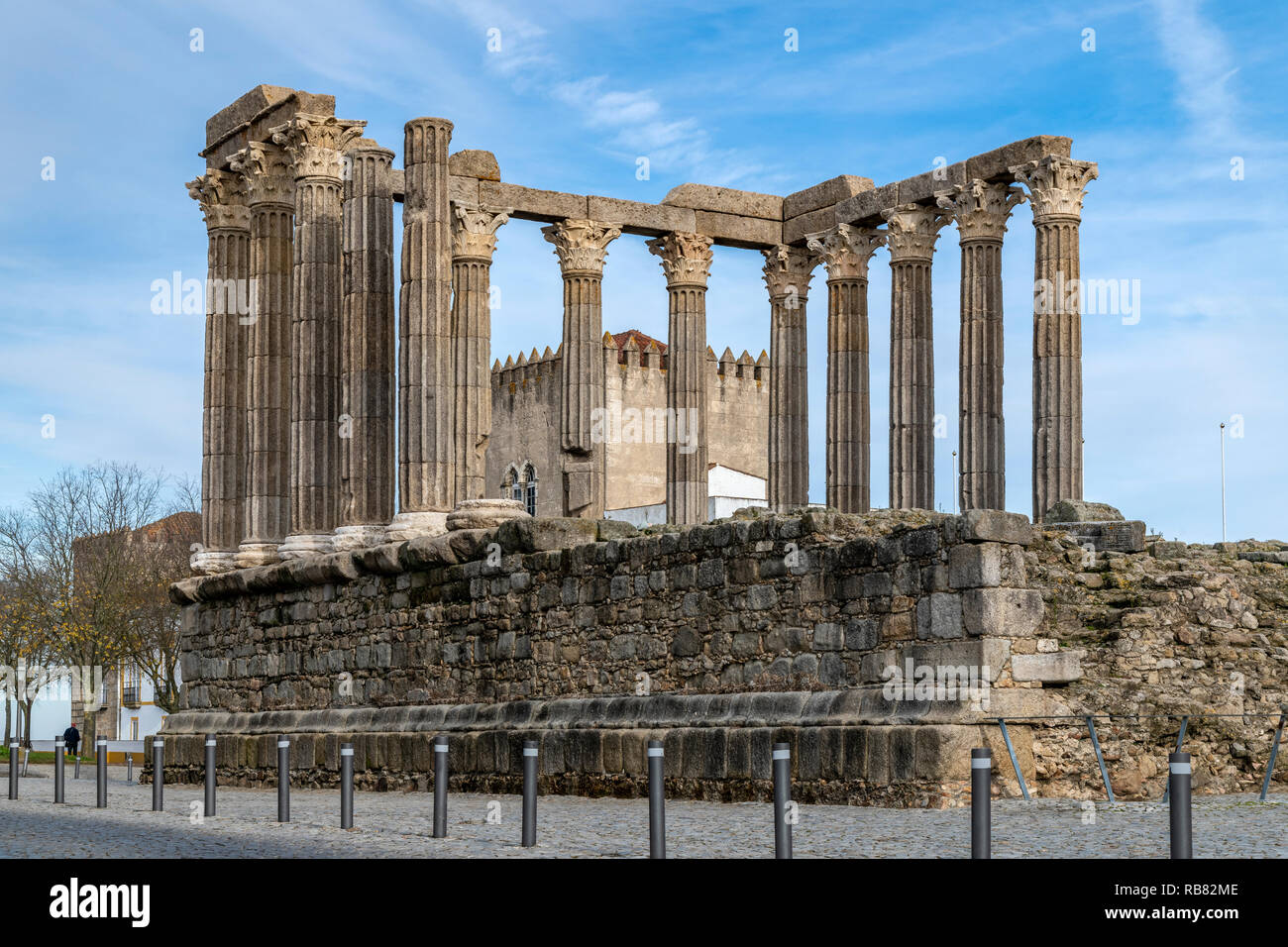 Römische Tempel, Évora, Alentejo, Portugal Stockfoto