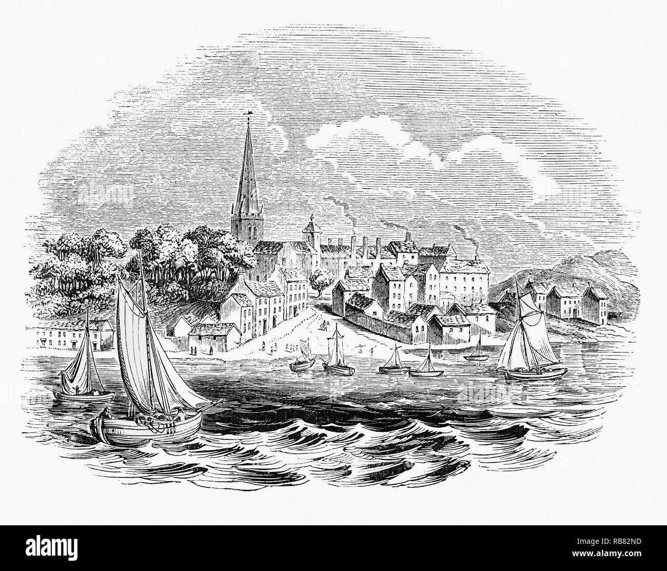 Derry, aka Londonderry, der Belagerung, die erste große Veranstaltung in der Williamite Krieg in Irland. Die Belagerung wurde durch einen ersten Versuch gegen die Stadt von jacobite Kräfte am 7. Dezember 1688, vereitelt wurde, als 13 Auszubildende die Tore geschlossen, voraus. Der zweite Versuch begann, als James II. sich vor den Mauern am 18. April 1689 erschien und dauerte 105 Tage bis zum 1. August. Es endete nach Schiffe die Bestimmungen über der Stadt brach. Die Belagerung wird jährlich von der evangelischen Gemeinde. Stockfoto