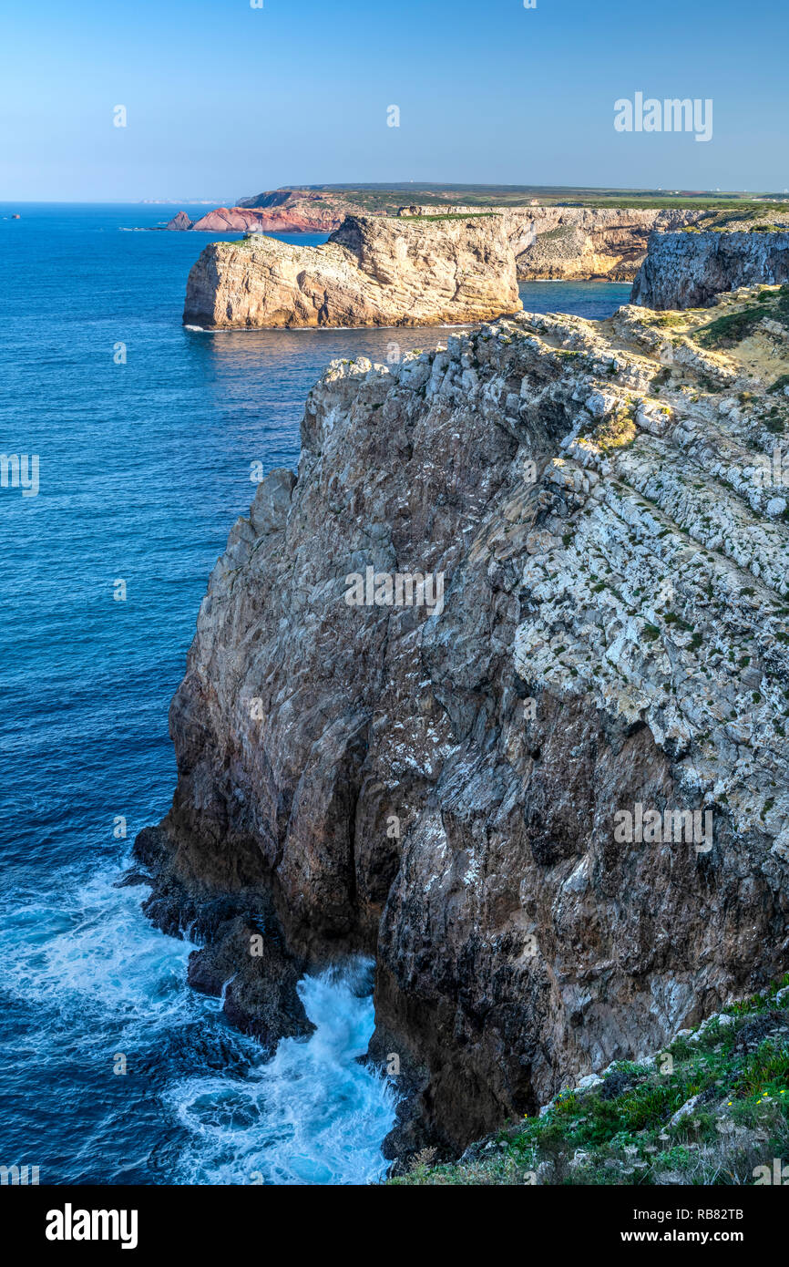 Kap St. Vincent oder Cabo de Sao Vicente, Vila do Bispo, Algarve, Portugal Stockfoto