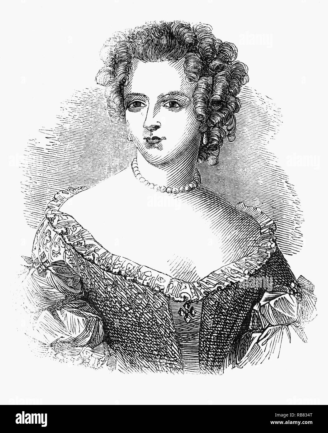 Portrait von Sophia Dorothea von Celle (1666-1726), Ehefrau von König Georg I. von Großbritannien. George I (1660-1727), in Hannover, Deutschland, König von Großbritannien und Irland von 1 Geboren August 1714 bis zu seinem Tod im Jahre 1727. Im Alter von 54 Jahren, nach dem Tod seiner zweiten Cousin Anne, Königin von Großbritannien, George bestieg den britischen Thron als der erste Monarch des Hauses Hannover. Obwohl über 50 Katholiken näher waren, Anne durch das Erstgeburtsrecht, den Akt der Siedlung 1701 verboten die Katholiken von Erben der britischen Thron; George war Anne's nächsten lebenden Evangelischen relativ. Stockfoto