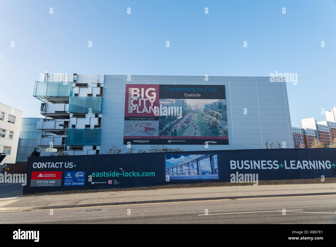 Eastside Schlösser Sanierung Website an der Belmont Zeile in die Eastside, Birmingham Stockfoto