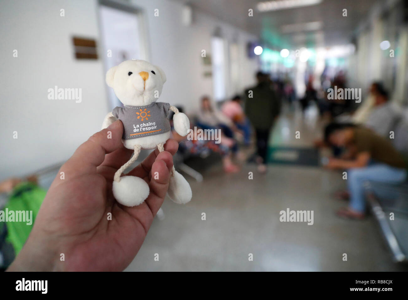 Tam Duc Kardiologie Krankenhaus. Léon, la Mascotte de La Chaîne de l'Espoir. Ho Chi Minh City. Vietnam. Stockfoto
