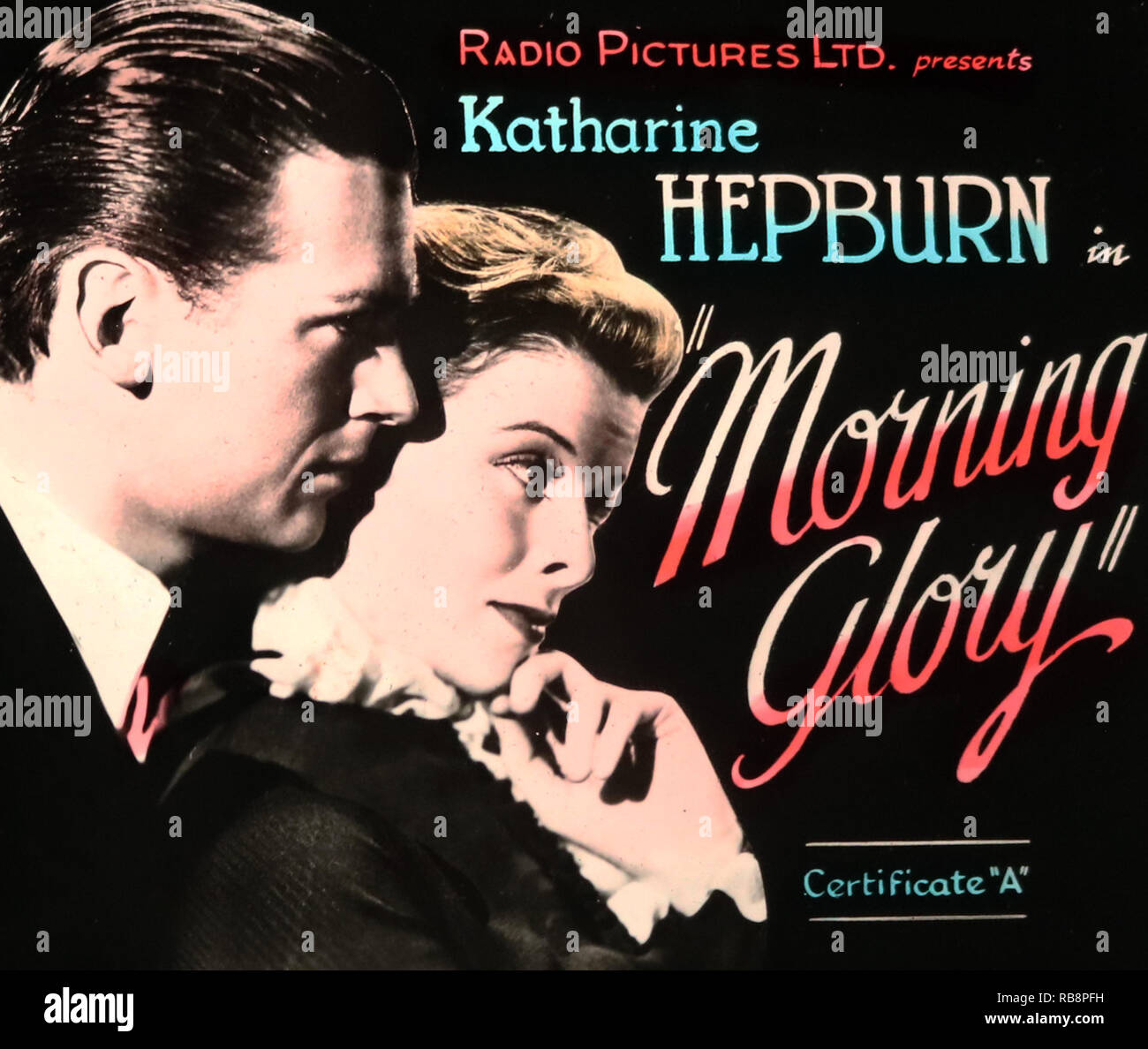 Katherine Hepburn 'Morning Glory' Film Werbung Stockfoto