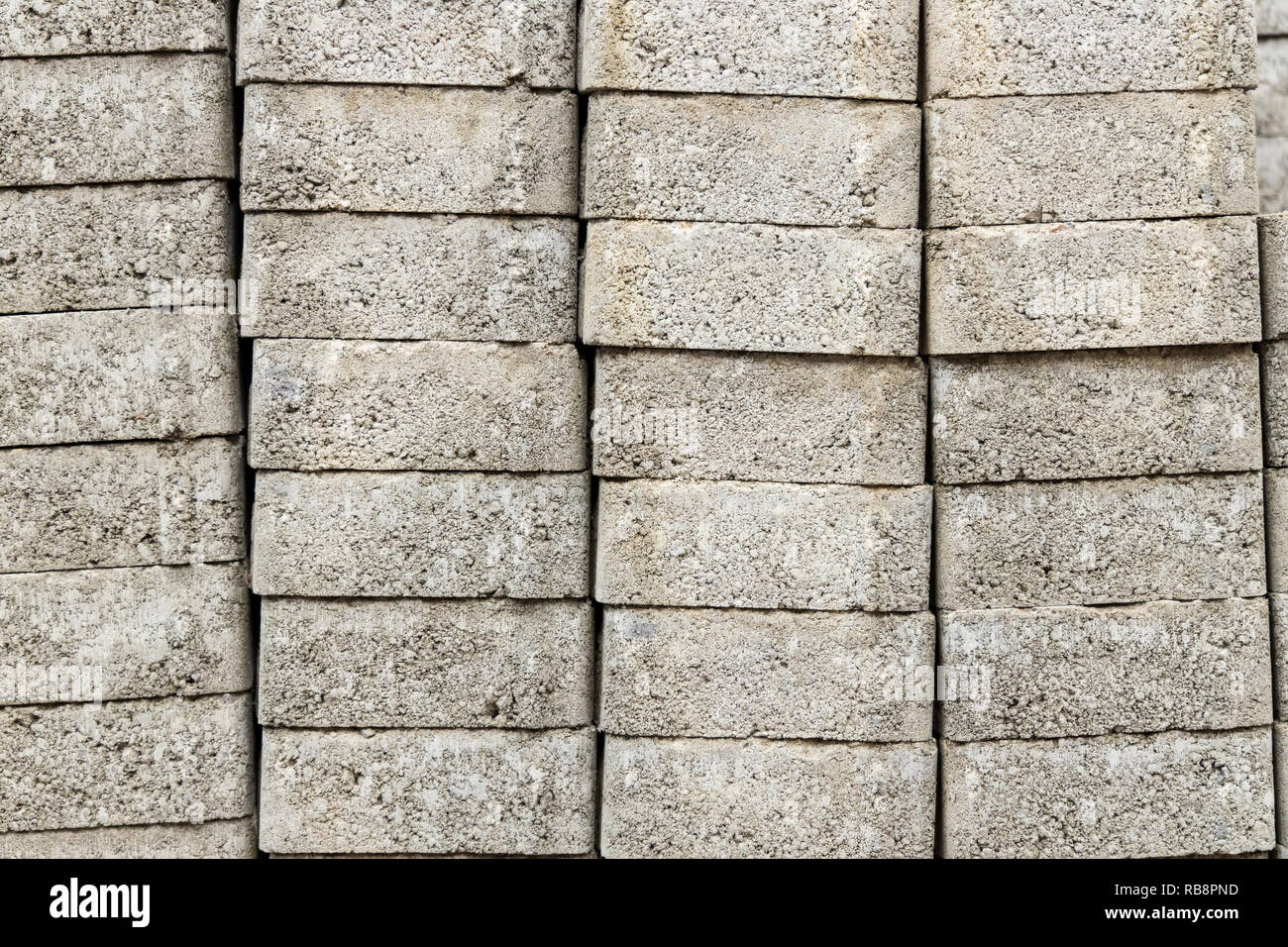 Baustoff Beton Fliesen - betonsteine Stockfoto