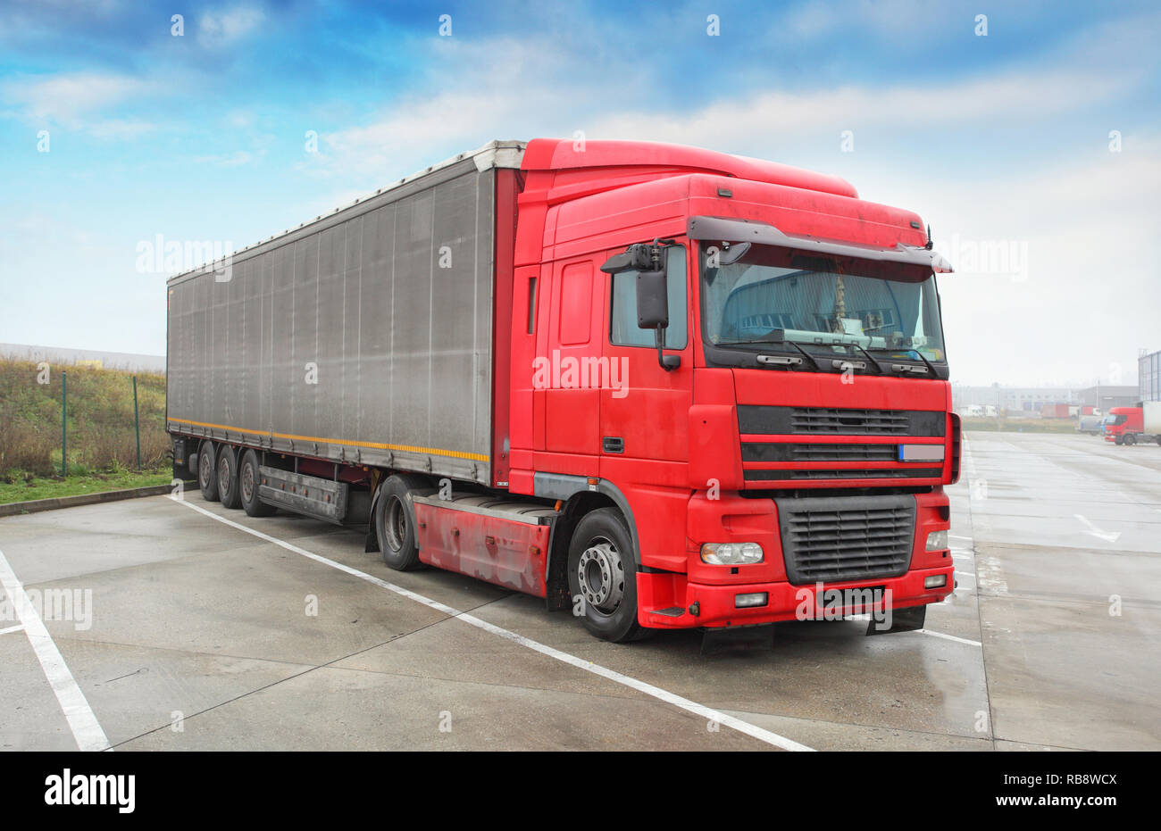 Lkw - Trucking, Güterverkehr Stockfoto