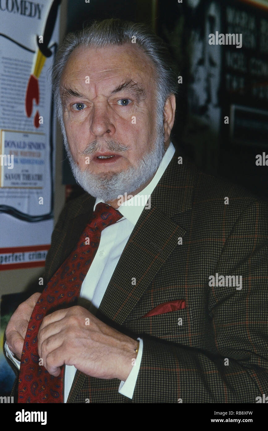 Englischer Schauspieler, Sir Donald Sinden ca. 80er Jahre Stockfoto