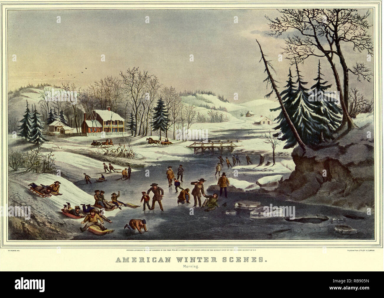 American Winter Szenen - Morgen Stockfoto