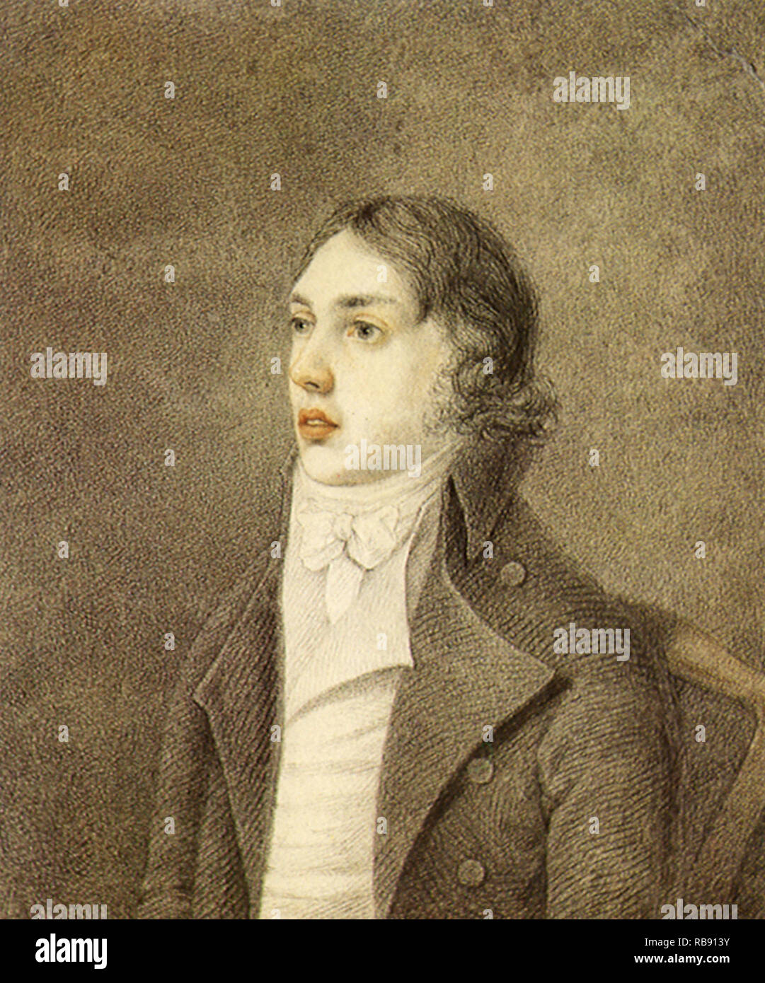 Coleridge Porträt 1796. Stockfoto