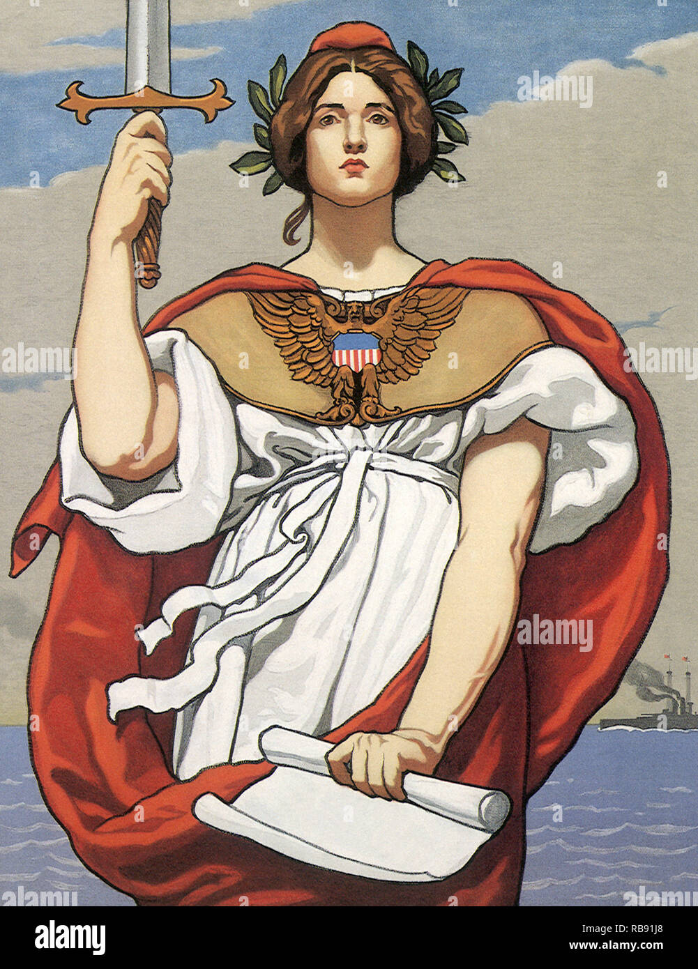 Amerikanische Göttin Stockfoto