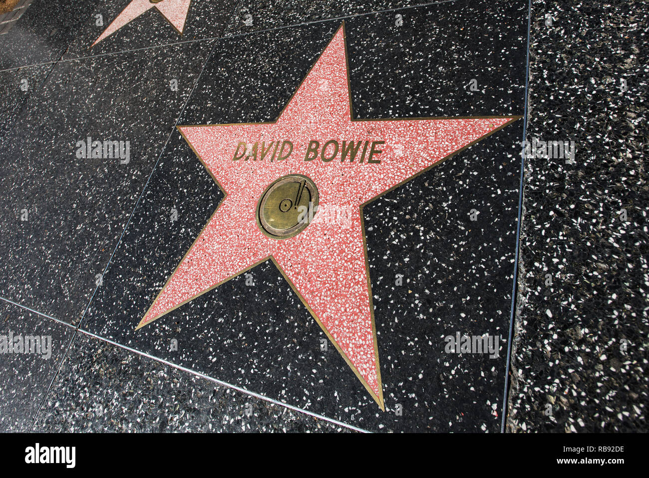 David Bowie. Hollywood Walk of Fame. Hollywood Boulevard. Stockfoto