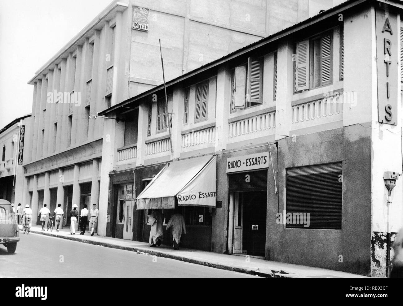 Dakar (Senegal) in den 50er Jahren: 18 Rue des Essarts Stockfoto