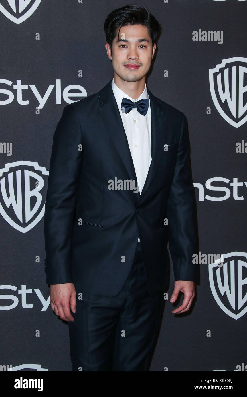 BEVERLY HILLS, Los Angeles, CA, USA - Januar 06: Ross Butler kommt an der 2019 InStyle und Warner Bros. Bilder Golden Globe Awards nach Party im Beverly Hilton Hotel am 6. Januar 2019 in Beverly Hills, Los Angeles, Kalifornien, USA. (Foto von Xavier Collin/Image Press Agency) Stockfoto