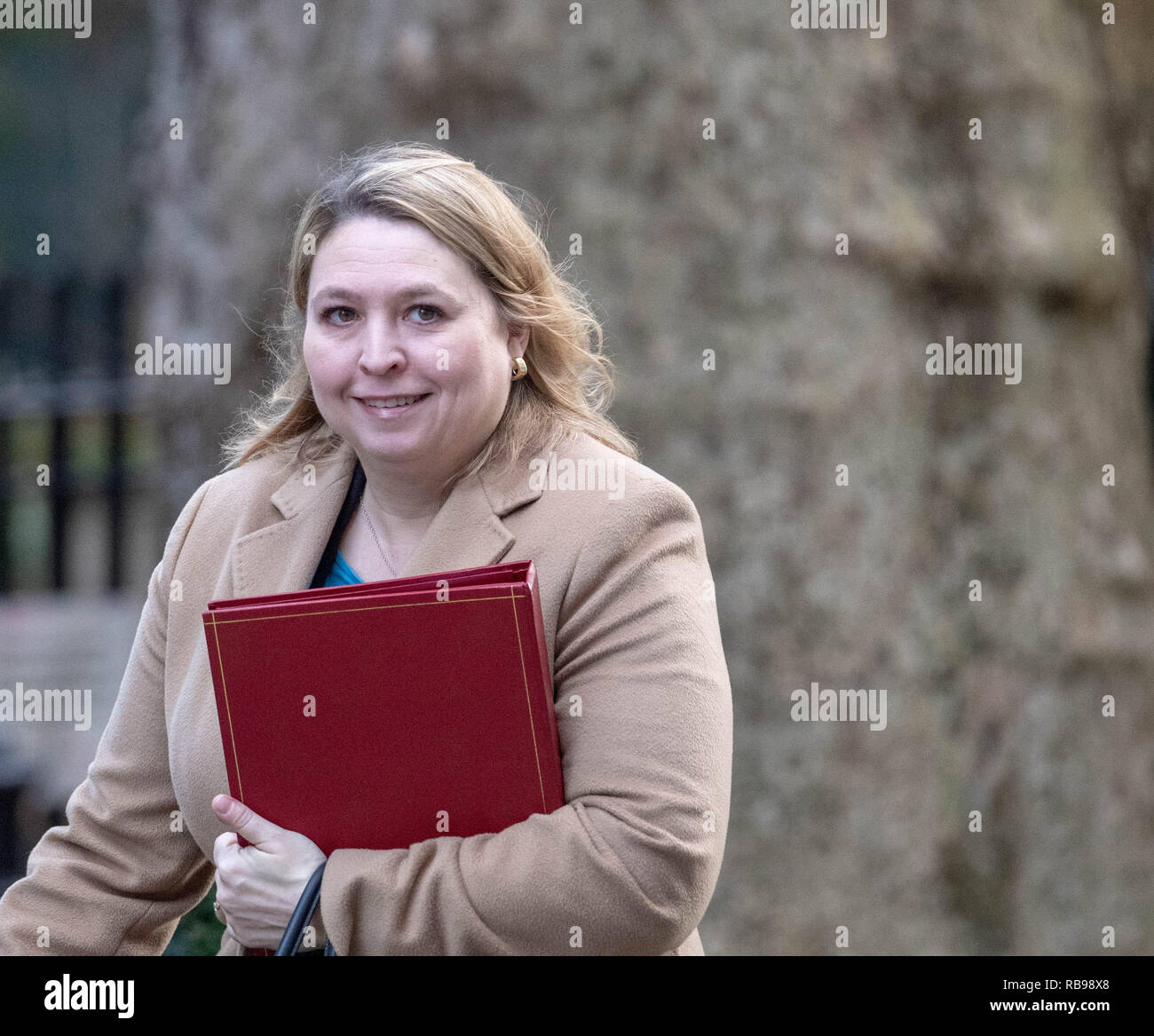 London, 8. Januar 2019, Karen Bradley MP PC Nordirland Sekretär, kommt an einer Kabinettssitzung am 10 Downing Street, London Credit Ian Davidson/Alamy leben Nachrichten Stockfoto