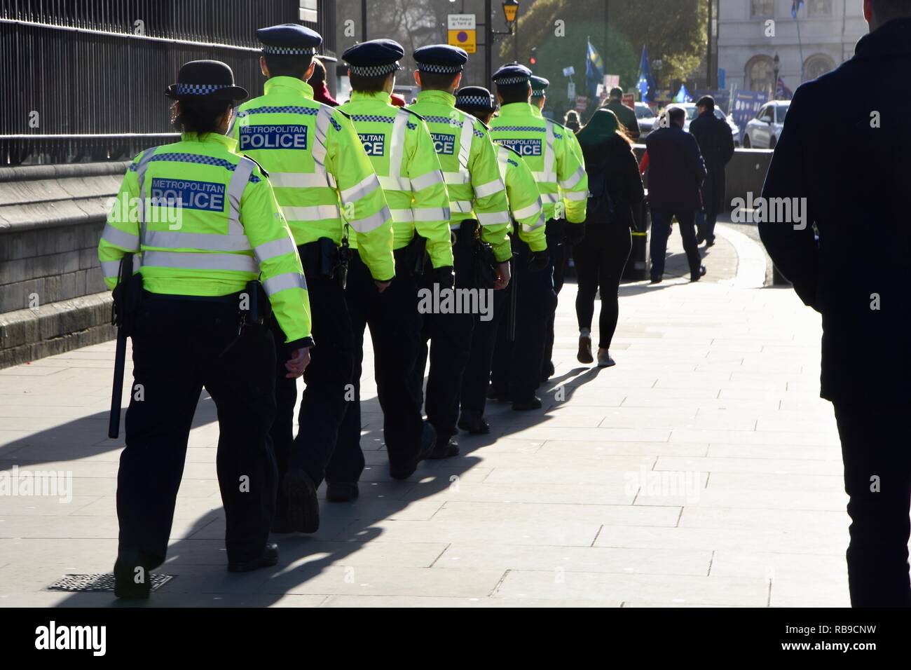 London, Großbritannien. 8 Jan, 2019. Der Polizei wurden heute folgende Beschwerden, dass die Polizei mehr getan haben sollte Anna Soubry MP von Pro Brexit Verführer zu schützen erhöht. Houses of Parliament, Westminster, London.UK Credit: michael Melia/Alamy leben Nachrichten Stockfoto