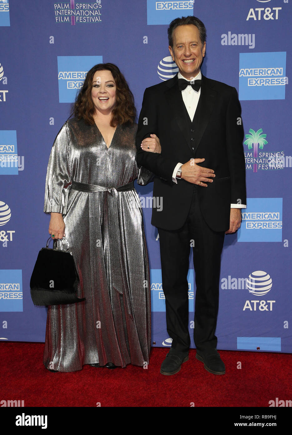 Palm Springs, Kalifornien, USA. 3 Jan, 2019. Melissa McCarthy, Richard E. Gewähren am 30. jährlichen Palm Springs International Film Festival Film Awards Gala Credit: Faye Sadou/AdMedia/ZUMA Draht/Alamy leben Nachrichten Stockfoto