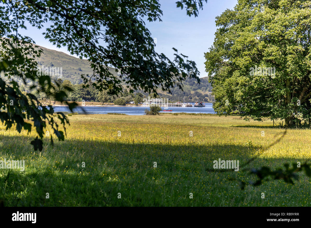 Ullswater, Cumbria gesehen von Patterdale Stockfoto