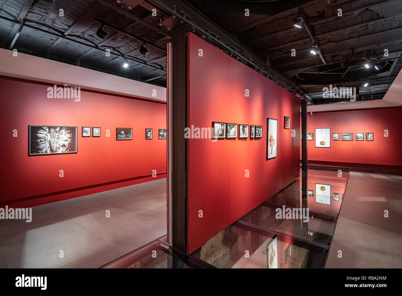 Innenraum der Leica Galerie Istanbul (innerhalb der historischen Brauerei in Bomonti), Türkei Stockfoto