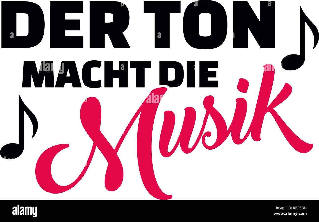 Es ist nicht das, was Sie sagen, sondern wie Sie es sagen, in Rot und Schwarz mit Noten Deutsch Stockfoto