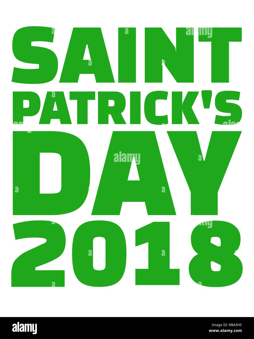 St. Patrick's Day 2018 in Grün Stockfoto