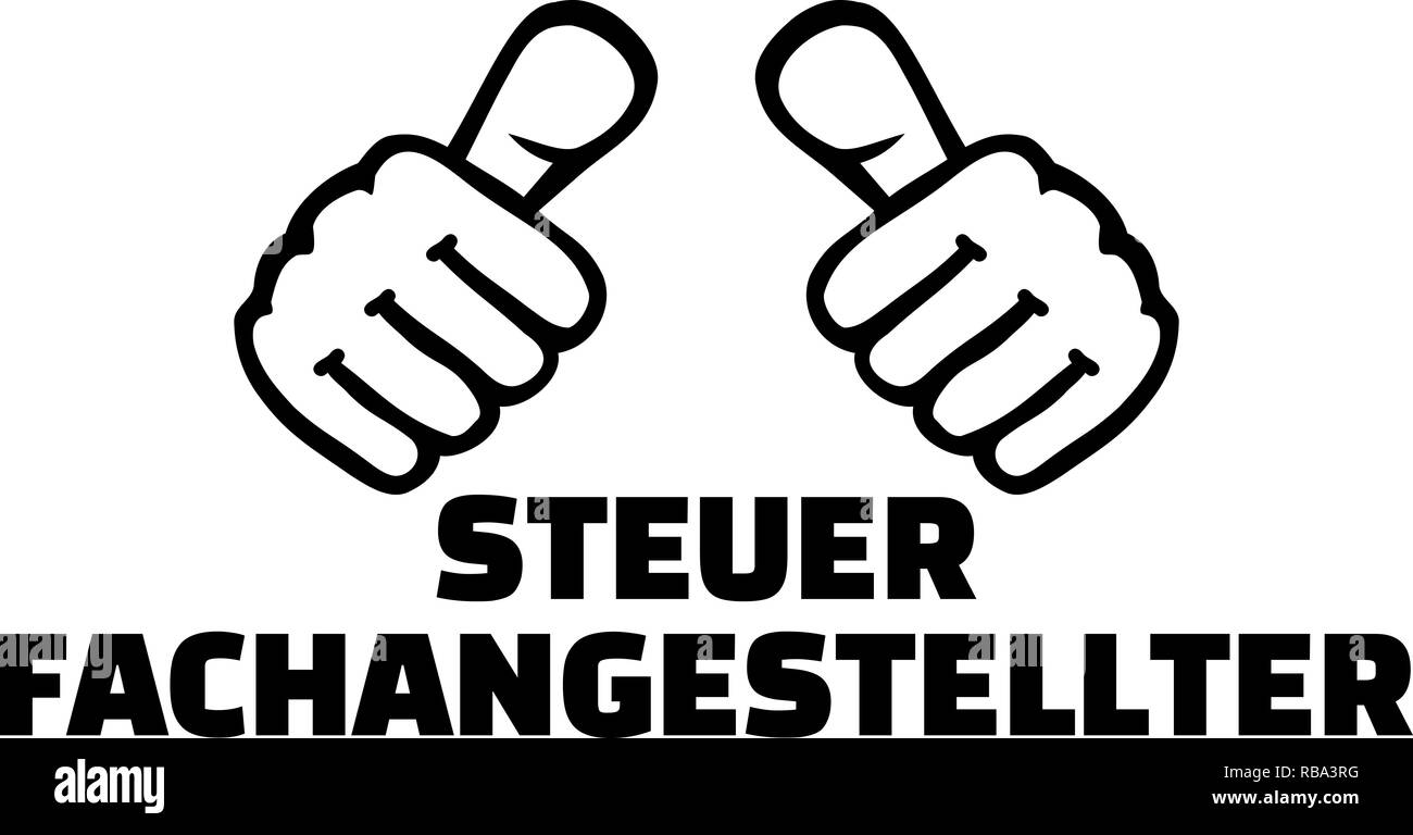 Assistant Steuerberater oder Sekretärin männlichen Daumen deutsche Stockfoto