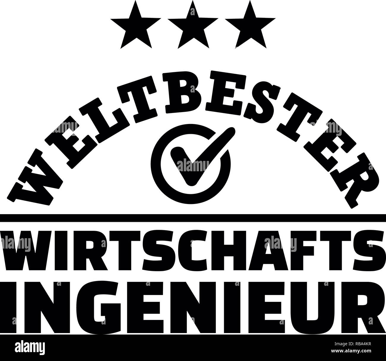 Welten beste männliche Wirtschaftsingenieur Deutsch Stockfoto