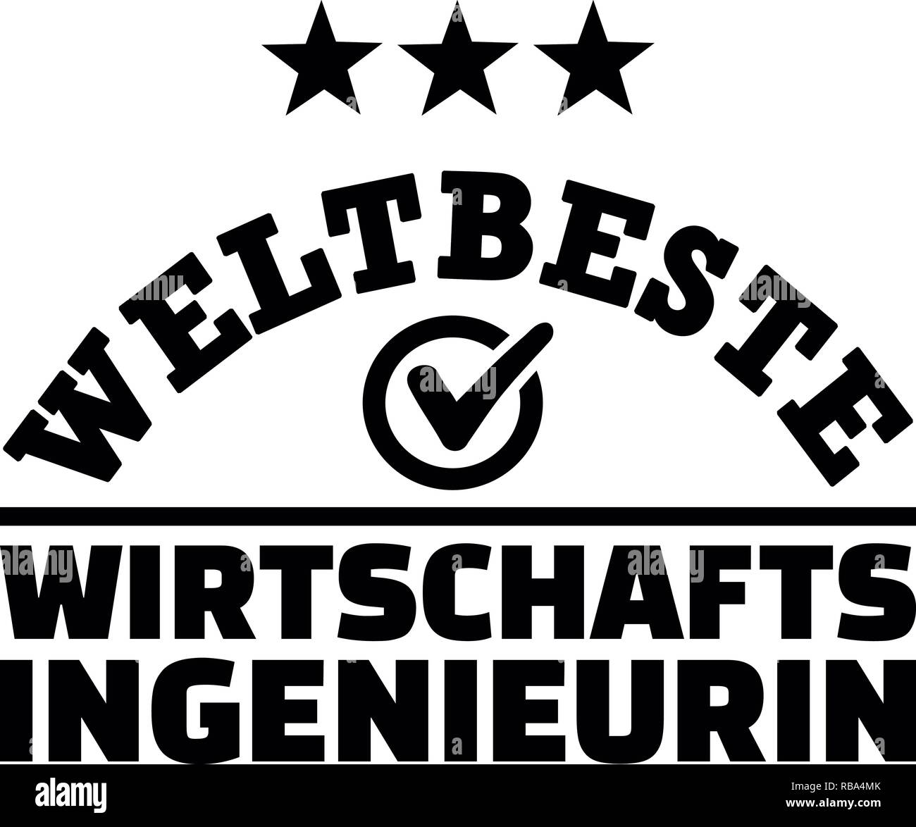 Weltbesten weiblichen Wirtschaftsingenieur Deutsch Stockfoto