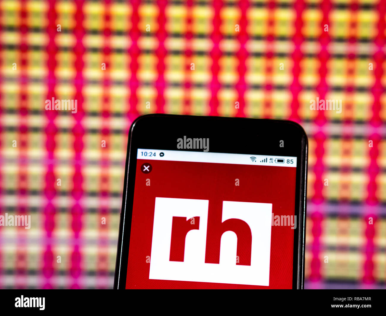 Robert Half International Management Consulting Company Logo auf dem Smartphone angezeigt Stockfoto