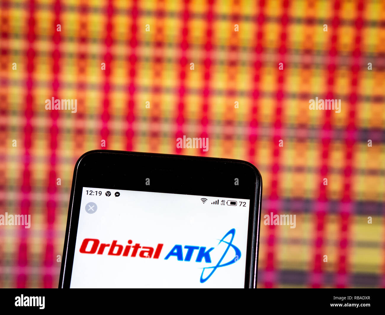 Orbital ATK Inc., jetzt Northrop Grumman Innovation Systems Logo auf dem Smartphone angezeigt Stockfoto