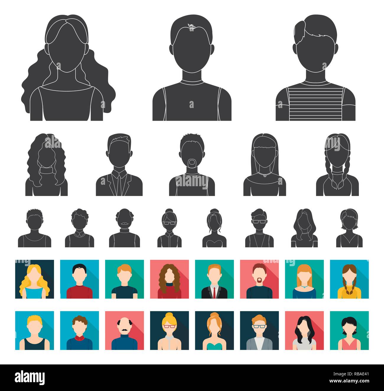 Aussehen, Kunst, Athlet, Avatar, Glatze, Bart, schwarz, flach, Junge, Sammlung, Design, Kleid, Gesicht, Mimik, Mode, Mädchen, Gläser, Großvater, Großmutter, Frisur, Kopf, menschliche, Icon, Illustration, isoliert, Logo, Mann, Schnurrbart, Außen, Menschen, Personen, Portrait, Satz, Zeichen, Stiefvater, Stiefmutter, Stil, Symbol, Lehrer, Riegel, Benutzer, Vector, Web, Frau, Arbeiten, Vektor, Vektoren, Stock Vektor
