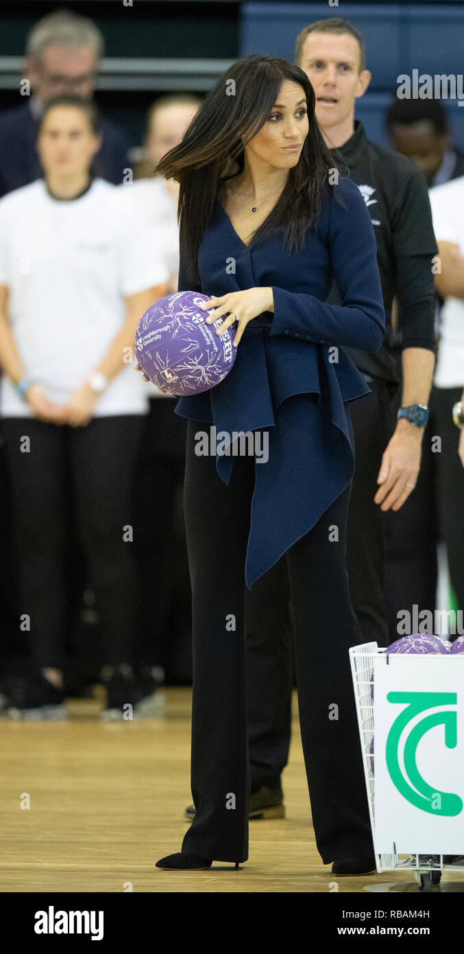 Die Herzogin von Sussex besucht die Trainer Core Auszeichnungen an der Loughborough University in Leicestershire. Stockfoto