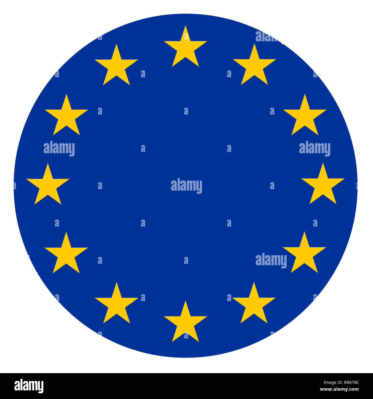 Land der Europäischen Union roundel Flagge basierte runde Symbol Stockfoto