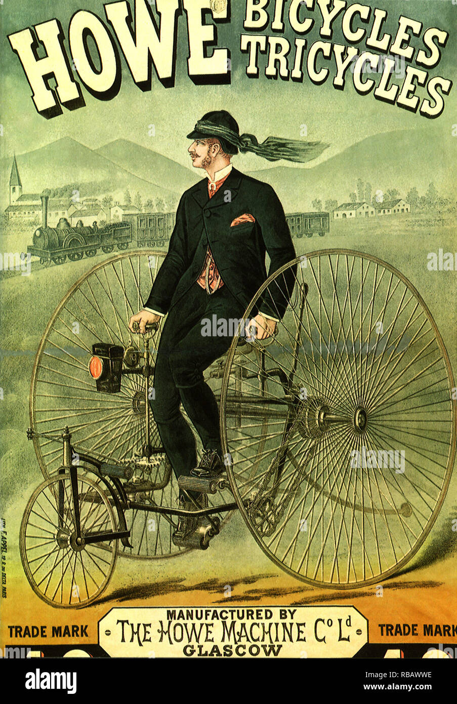 Three-Wheeled Fahrrad. Stockfoto