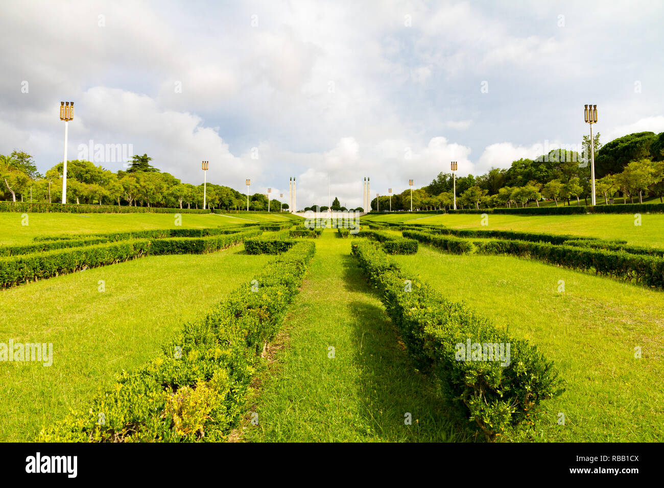 Der Park Eduardo VII ist ein öffentlicher Park in der Nähe des Stadtzentrum in Lissabon, Portugal Stockfoto