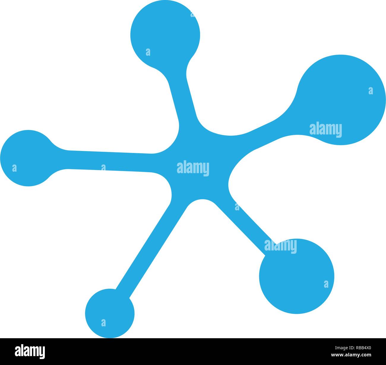 Molekül Symbol logo template Vector Illustration Design Stock Vektor