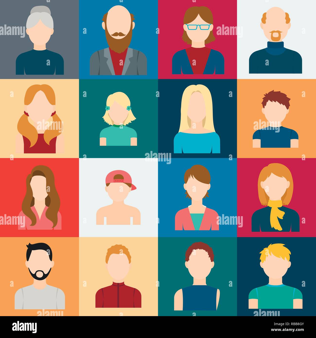 Aussehen, Kunst, Athlet, Avatar, Glatze, Bart, Junge, Cartoon, Sammlung, Design, Kleid, Gesicht, Mimik, Mode, Mädchen, Gläser, Großvater, Großmutter, Frisur, Kopf, menschliche, Icon, Illustration, isoliert, Logo, Mann, Schnurrbart, Außen, Menschen, Personen, Portrait, Satz, Zeichen, Stiefvater, Stiefmutter, Stil, Symbol, Lehrer, Riegel, Benutzer, Vector, Web, Frau, Arbeiten, Vektor, Vektoren, Stock Vektor