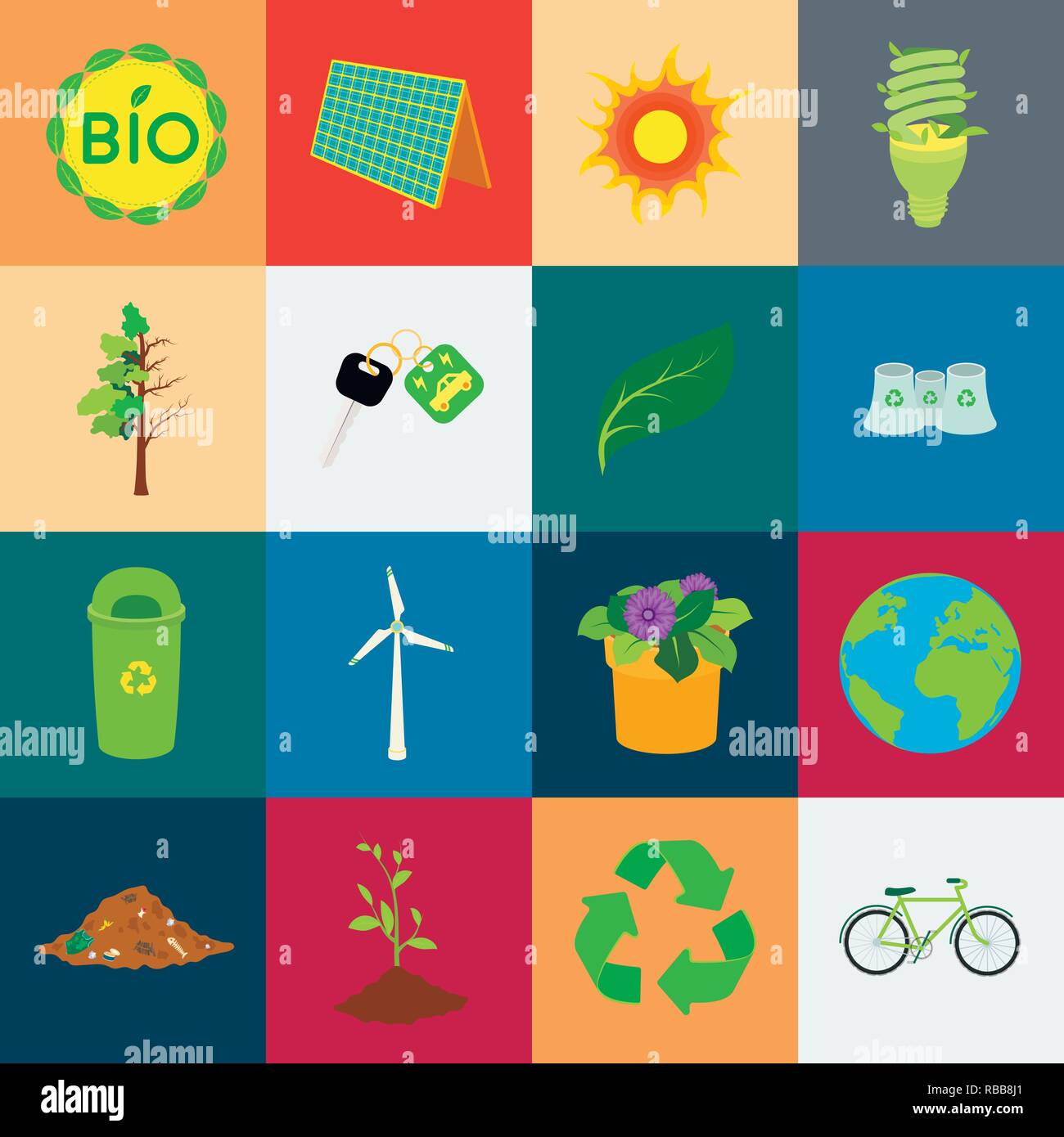 Atmosphäre, Fahrrad, bio, können, Auto, Cartoon, sauber, Sauberkeit, Sammlung, Design, trocken, dump, Erde, öko, ökologisch, Ökologie, Energie, Anlagen, Blume, fluoreszierend, voll, Garbage, Grün, Hälfte, Icon, Illustration, isoliert, Schlüssel, Label, Lampe, Blatt, Ernährung Umwelt, Panel, Anlage, Umweltverschmutzung, Topf, Verarbeitung, Produkt, Wiederverwertung, Recycling, Satz, Zeichen, Solar, sprießen, Sonne, Symbol, Baum, Turbine, Vector, Vektor, Vektoren, Stock Vektor