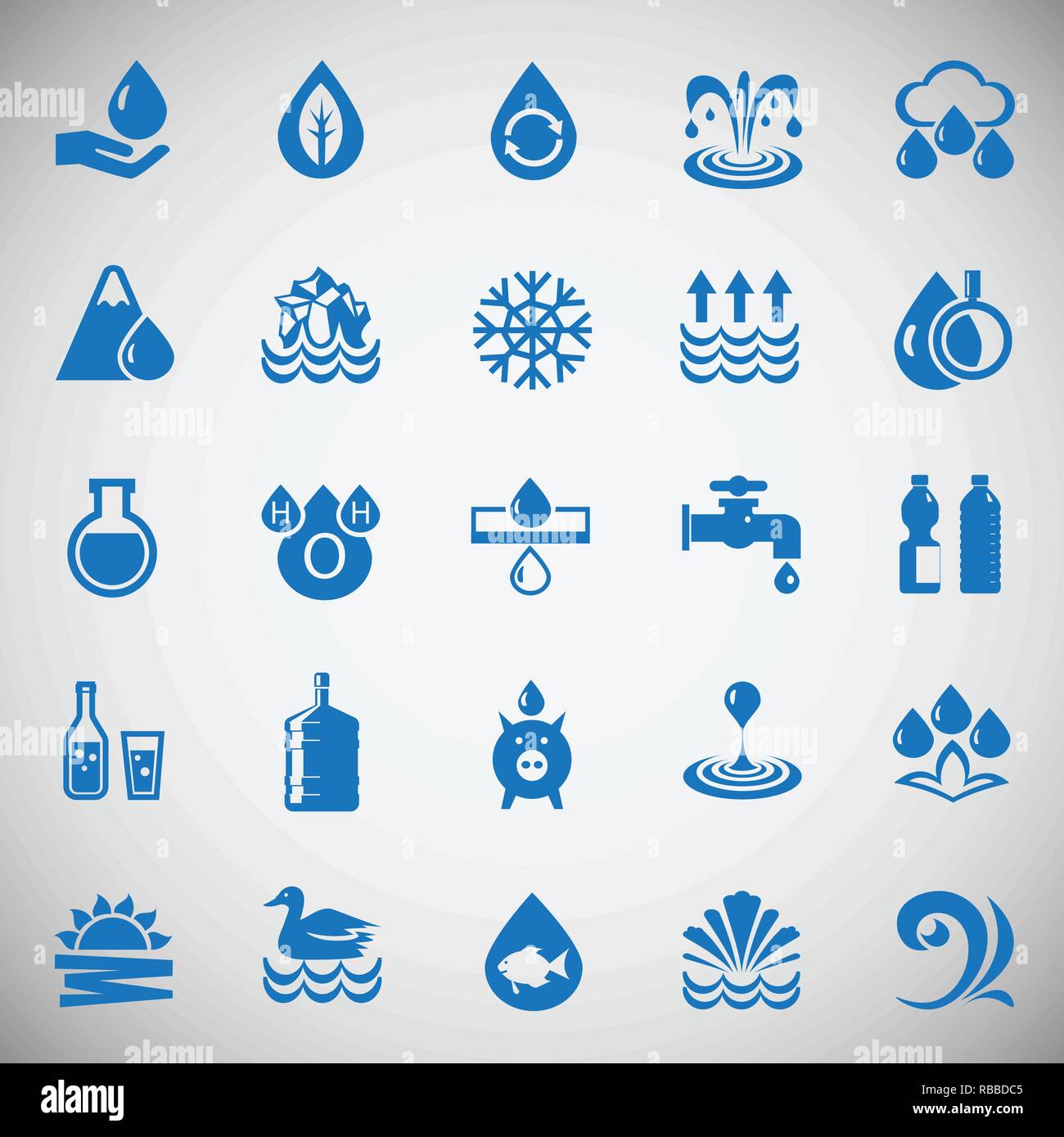 Wasser Symbole blau auf schwarzem Hintergrund für Grafik- und Webdesign,  modernen einfachen Vektor unterzeichnen. Internet Konzept. Trendy Symbol  für Web site Design web-Taste oder mobile App Stock-Vektorgrafik - Alamy