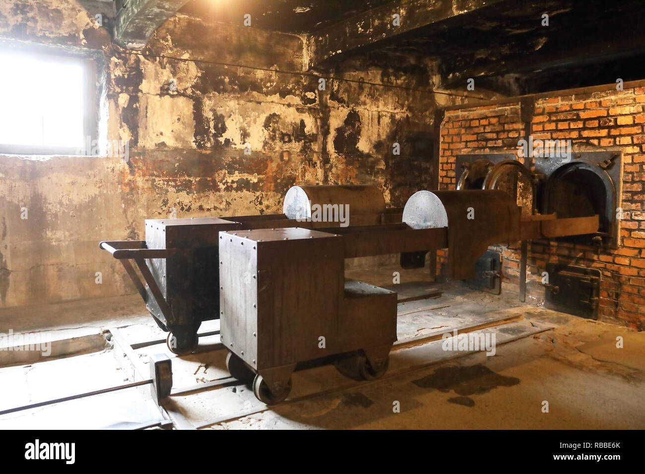 Die feuerbestattung Ofen in der Grim, ehemaliger Konzentrationslager Auschvitz 1, in Polen Stockfoto