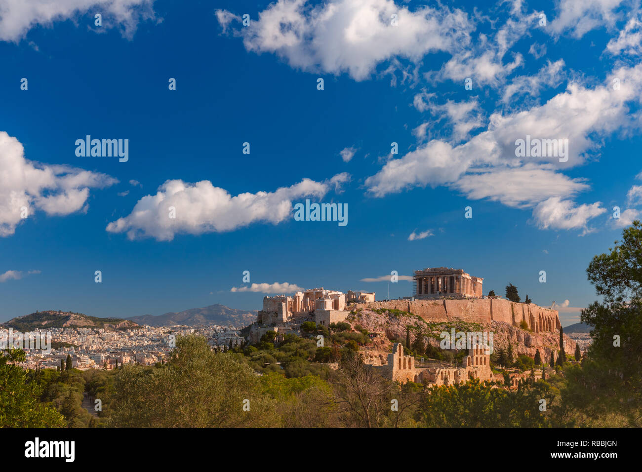 Akropolis, Parthenon in Athen, Griechenland Stockfoto
