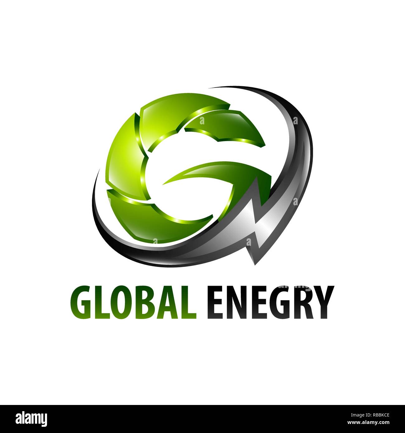 Global Energy blitz Anfangsbuchstabe G logo Konzept Design vorlage Idee Stock Vektor