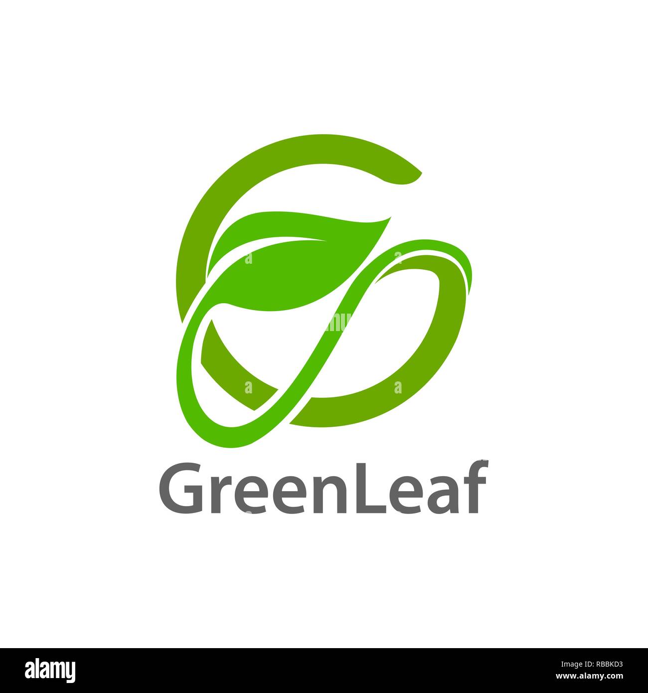 Grünes Blatt Anfangsbuchstabe G logo Konzept Design vorlage Idee Stock Vektor