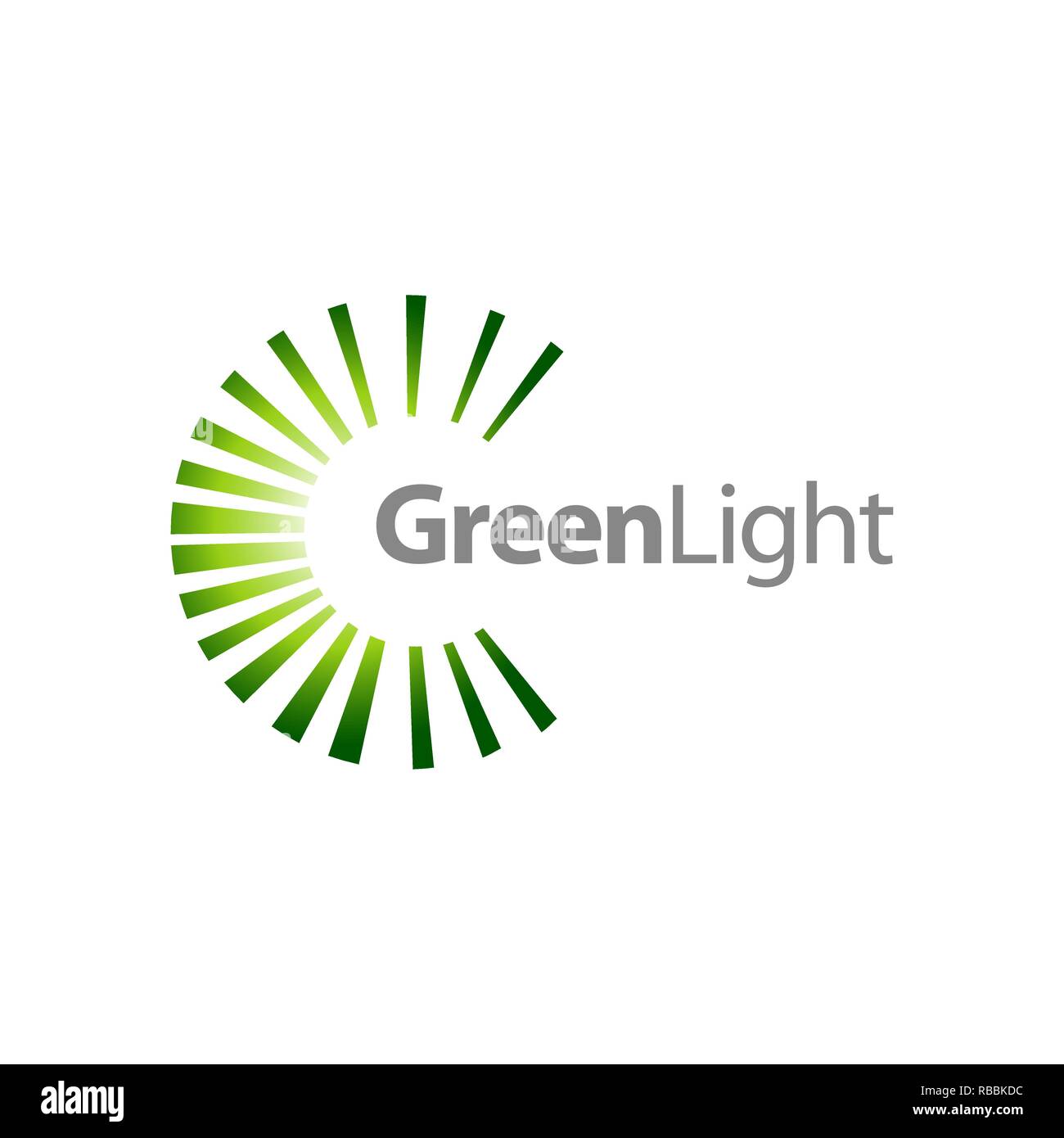 Drehen splash grünes Licht logo Konzept Design vorlage Idee Stock Vektor
