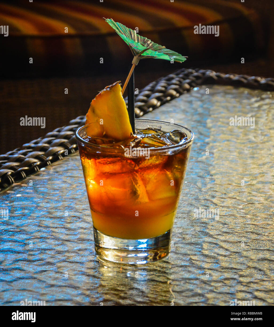 Klassisches Mai Tai in Lahaina, Maui, Hawaii Stockfoto