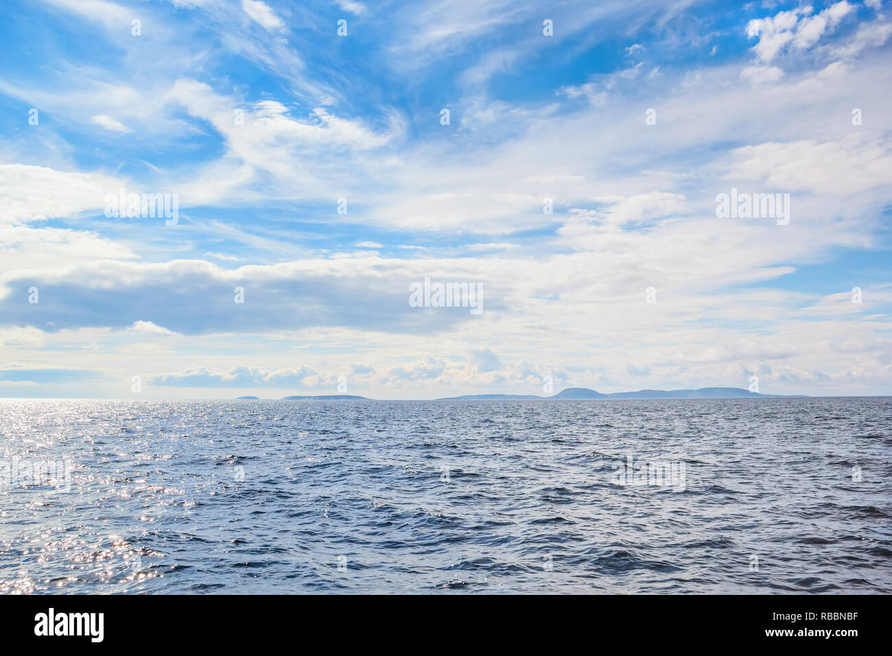 Weißen Meer in der Nähe von solovetsky Inselgruppe Stockfoto