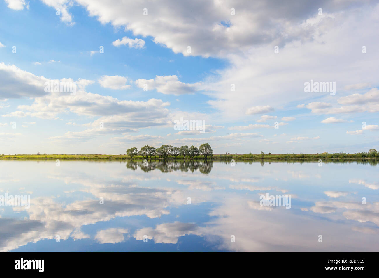 Blick auf den Fluss Oka, Russland Stockfoto