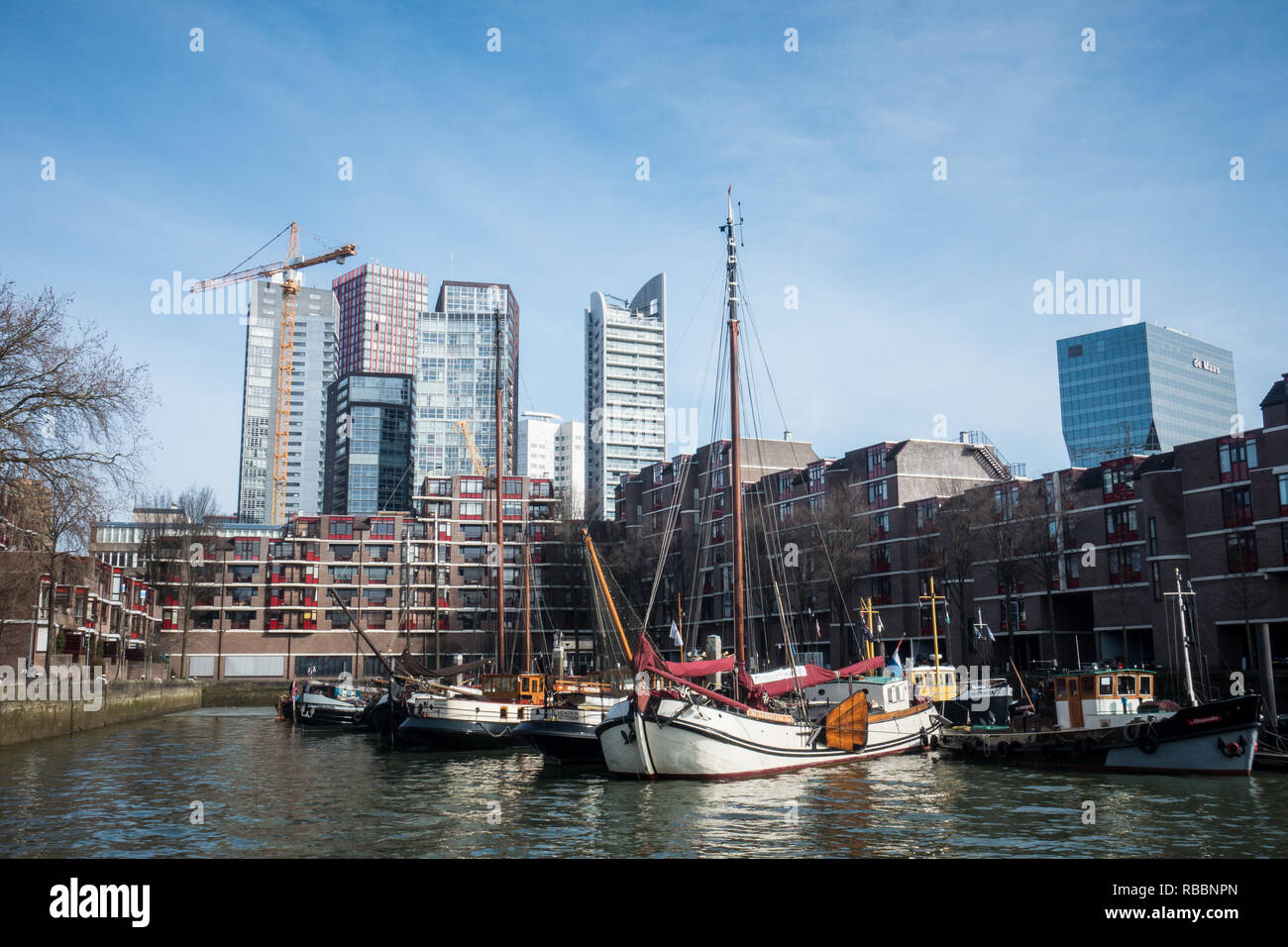 Maashaven Rotterdam, Maritiem Museum Rotterdam. Stockfoto
