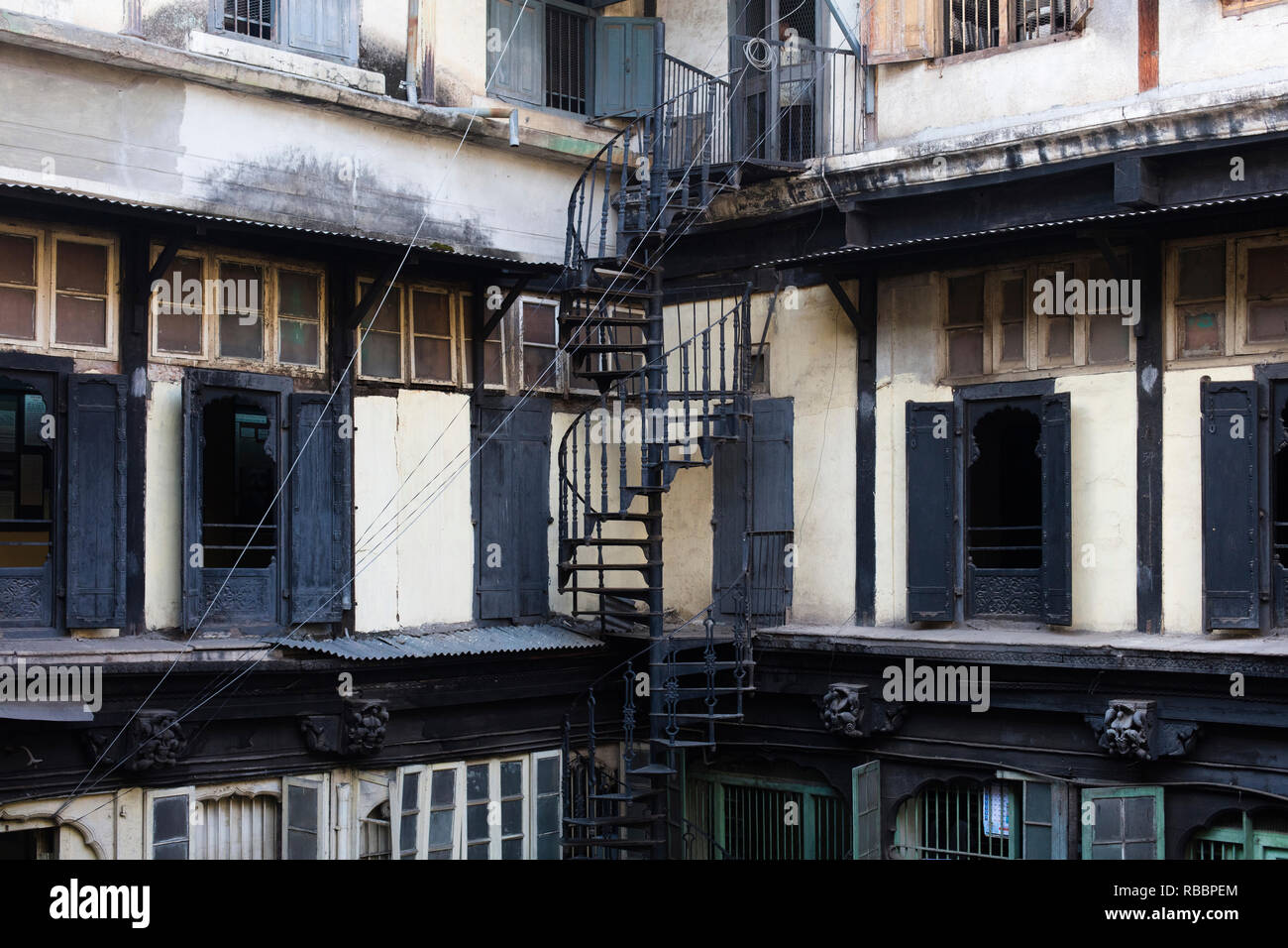 Pune/Indien - September 2016: Vishrambaag Wada, einem schönen Herrenhaus an der zentralen Pune Thorale Bajirao Straße gelegen, war die luxuriöse Residenz des Peshwa Stockfoto